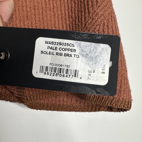 NWT Rag & Bone Soleil Rib Bra Top Stretch Womens Pale Copper Size Medium - Picture 5 of 6